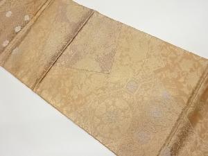 色紙に華文・花唐草模様織出し袋帯